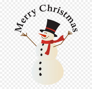 Children Will Be Going Swimming As Usual - Merry Christmas Clip Art Snowman