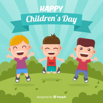Childrens day jumping boys background Childrens day jumping boys background