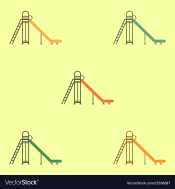 Childrens slide set vector image Childrens slide set vector image