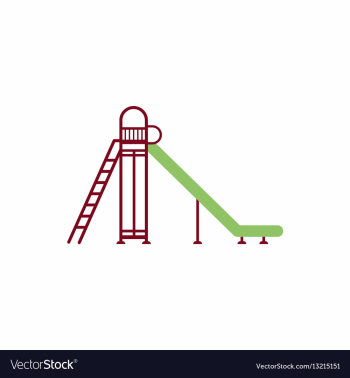 Childrens slide vector image Childrens slide vector image