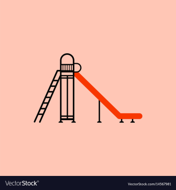 Childrens slide vector image Childrens slide vector image