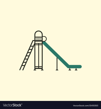 Childrens slide vector image Childrens slide vector image
