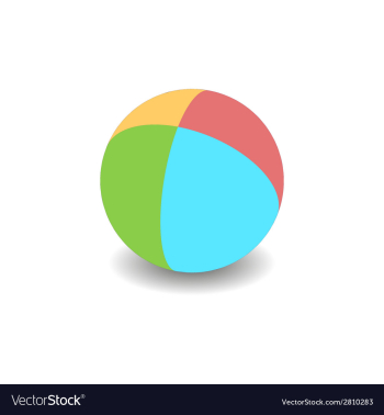 Childrens striped ball vector image Childrens striped ball vector image