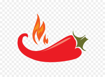 Chili con carne Chili pepper Logo Capsicum - Red pepper with flames 