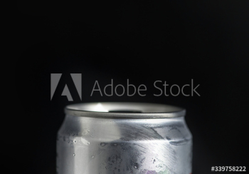 Chilled beverage can macro shot Chilled beverage can macro shot