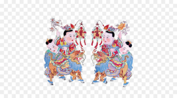 China Caishen Menshen Chinese New Year u7384u575bu771fu541b - Chinese New Year,Lion,new Year 