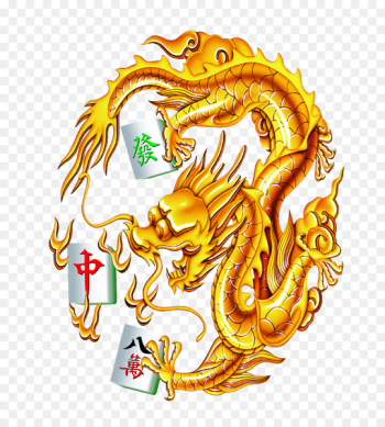 China Chinese dragon Gold Clip art - Dragon Mahjong China Chinese dragon Gold Clip art - Dragon Mahjong