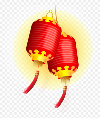 China Chinese New Year Lantern Festival First Full - Chinese Lantern Vector Png