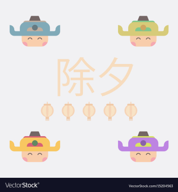 China man collection of vector image China man collection of vector image