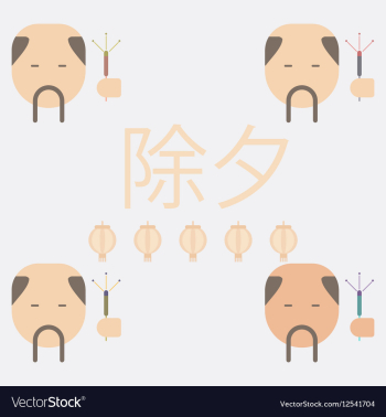 China man with mustache vector image China man with mustache vector image