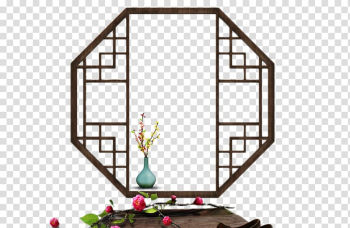 China Window Chinoiserie, Window frame transparent background PNG clipart