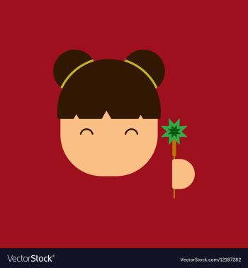 China woman face of Chinese vector image China woman face of Chinese vector image