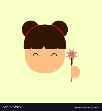 China woman face of chinese vector image China woman face of chinese vector image