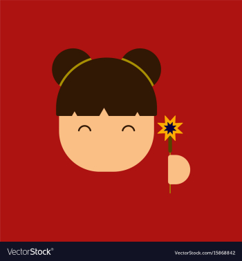 China woman face of chinese vector image China woman face of chinese vector image