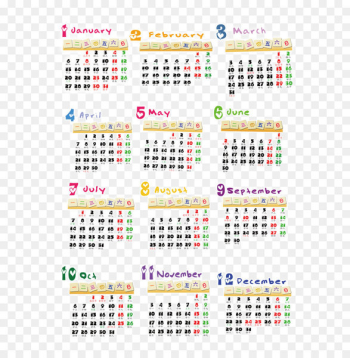 Chinese calendar Gregorian calendar Perpetual calendar Solar calendar - Cartoon calendar 