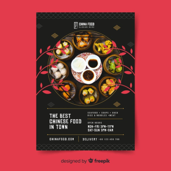 Chinese food flyer template