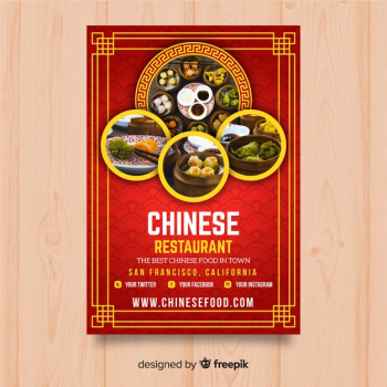 Chinese food flyer template