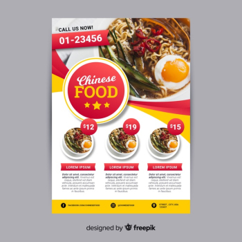 Chinese food flyer template