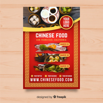 Chinese food flyer template