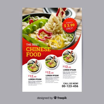 Chinese food flyer template