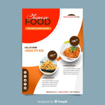 Chinese food flyer template