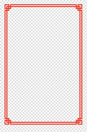 Chinese New Year Fundal, Chinese New Year festive New Year good luck border, rectangular red frame transparent background PNG clipart