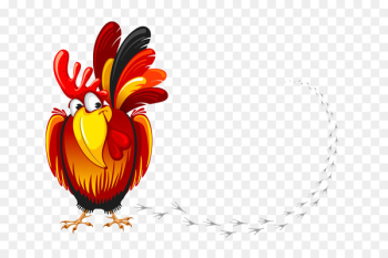 Chinese New Year Holiday New Years Day - Cock leaving footprints 