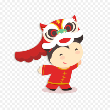 Chinese New Year Lion dance Clip art - Cartoon dragon and lion dance elements 