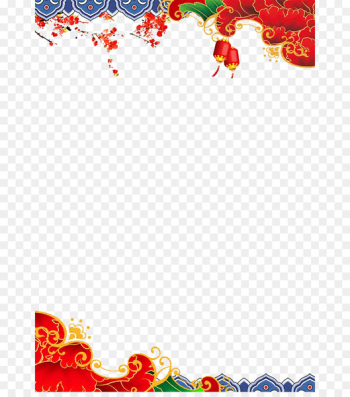 Chinese New Year New Years Day New Years Eve - Chinese wind vector border 