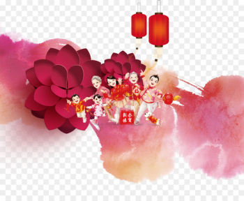 Chinese New Year Poster Chinese zodiac New Years Day Lunar New Year - Chinese New Year decorative material 