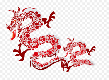 Chinese New Year Wish Chinese calendar Happiness - Red Dragon pattern background material 