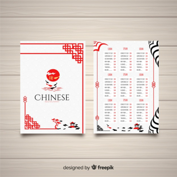 Chinese restaurant brochure template