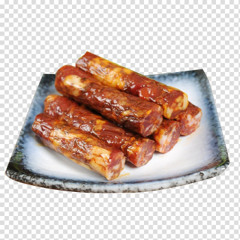 Chinese sausage Rookworst Bacon Blood sausage, Sausage transparent background PNG clipart