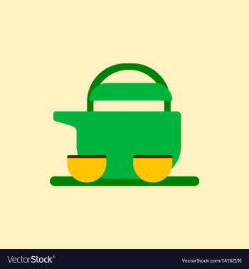 Chinese tea of chinese teapot vector image Chinese tea of chinese teapot vector image