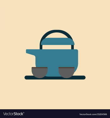 Chinese tea of chinese teapot vector image Chinese tea of chinese teapot vector image