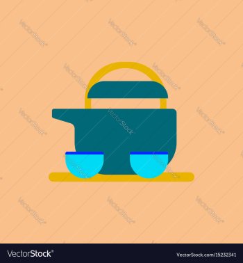 Chinese tea of chinese teapot vector image Chinese tea of chinese teapot vector image