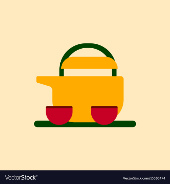 Chinese tea of chinese teapot vector image Chinese tea of chinese teapot vector image