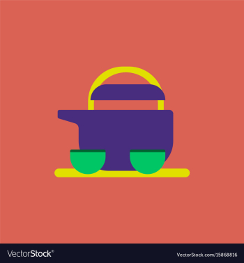 Chinese tea of chinese teapot vector image Chinese tea of chinese teapot vector image