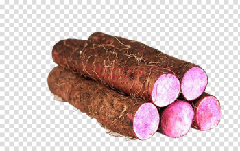 Chinese yam Salami Dioscorea alata, Purple yam transparent background PNG clipart