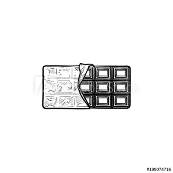 Chocolate bar hand drawn outline doodle icon Chocolate bar hand drawn outline doodle icon