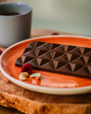 Chocolate Bar on Plate Chocolate Bar on Plate