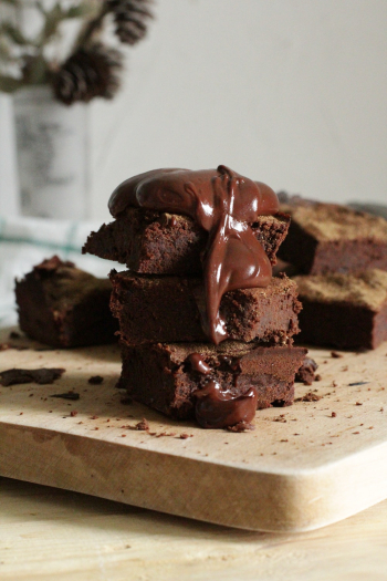 Chocolate Cake on Chopping Board Chocolate Cake on Chopping Board
