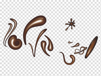 Chocolate ice cream White chocolate Milk, European coffee color chocolate liquid trace transparent background PNG clipart