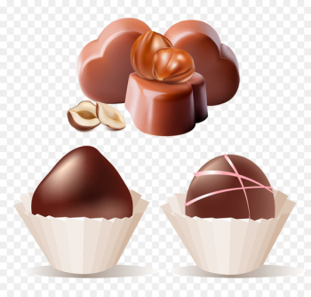 Chocolate truffle Chocolate bar Chocolate cake - Cartoon chocolate 