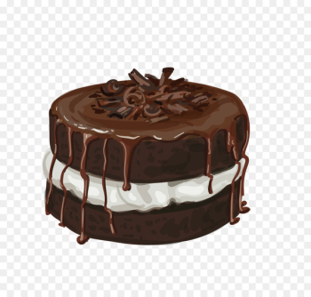 Chocolate truffle Chocolate cake Cupcake Chocolate brownie Sponge cake - Vector chocolate cake 