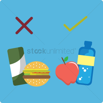 Choosing healthy food over junk food Choosing healthy food over junk food