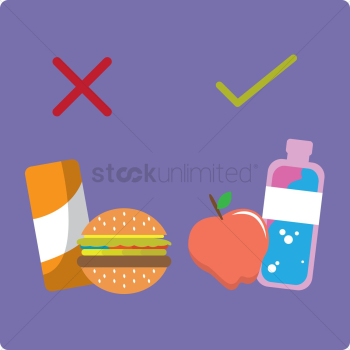 Choosing healthy food over junk food Choosing healthy food over junk food