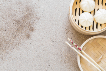 Chopsticks near baozi Chopsticks near baozi