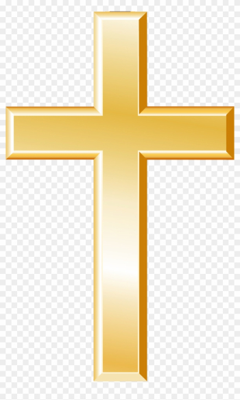 Christian Cross Icon - Transparent Background Gold Cross Clipart