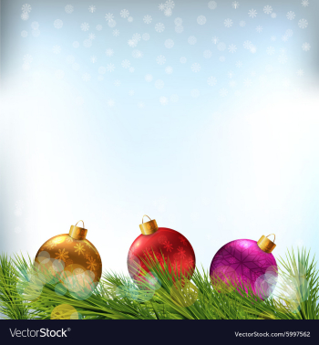 Christmas background with bauble vector image Christmas background with bauble vector image